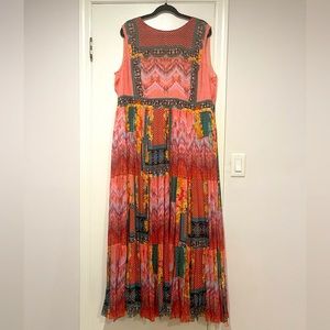 Anthropologie floral chiffon maxi dress .